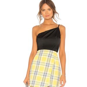 One Shoulder Cami Top Superdown in Black size S